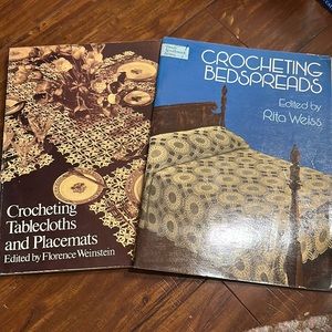 2 Vintage Crocheting Crochet pattern How To‎ books
